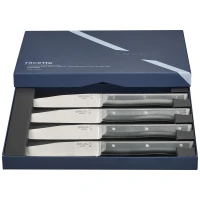 Opinel Set of 4 Facette Slate Micro Serrated Table Knives