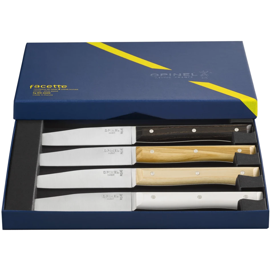Opinel Set of 4 Facette Mixed Table Knives