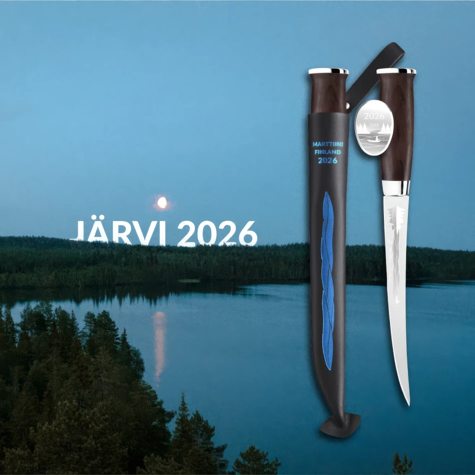 Marttiini Jarvi Annual Knife 2026 - inspiracja kolorami jezior fińskich 1