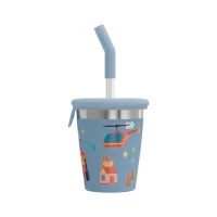 SIGG Kids Straw Cup 0,35 L, kolor: Pompier - widok od tyłu