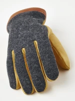 Deerskin Wool Tricot, kolor: 390400 - Charcoral & Natural Yellow - 3