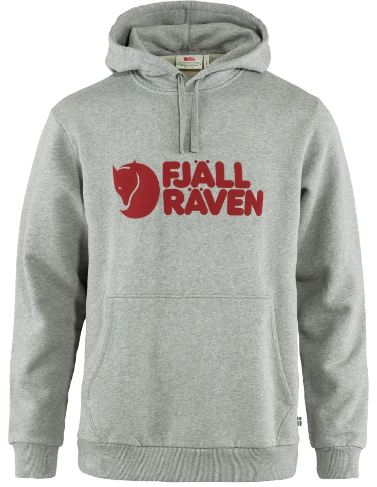 Fjallraven Logo Hoodie, kolor: 020-999 - Grey-Melange