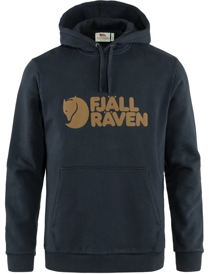 Fjallraven Logo Hoodie, kolor: 555 - Dark Navy