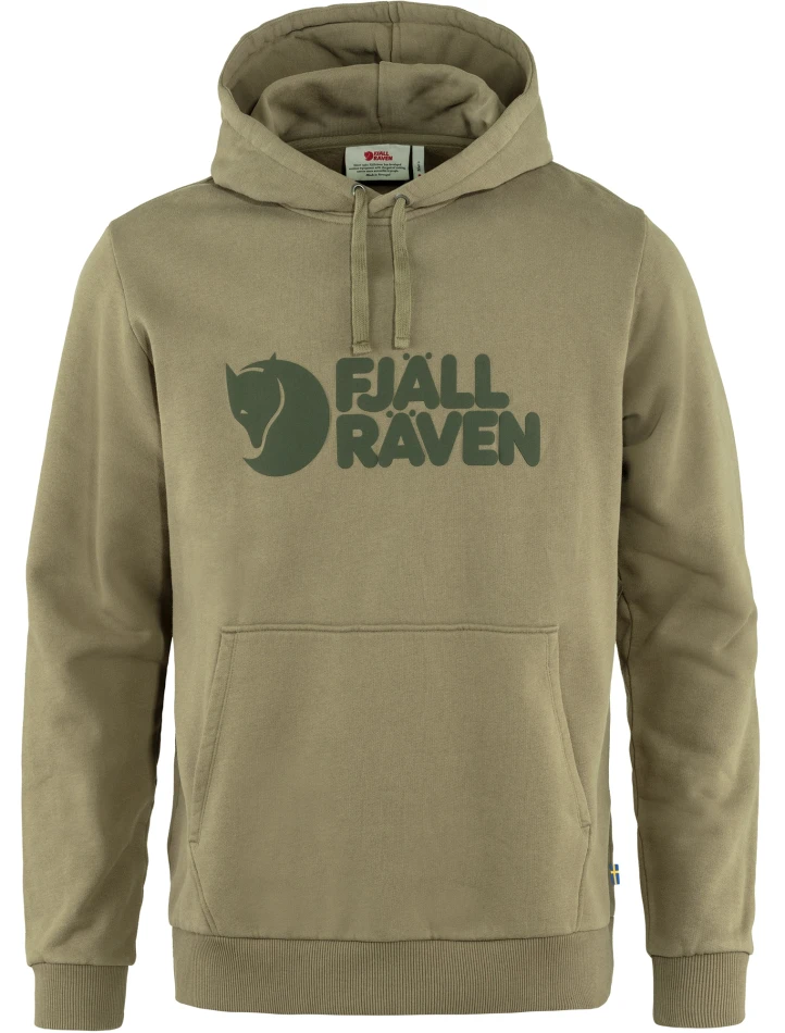 Fjallraven Logo Hoodie, kolor: 622 - Light Olive