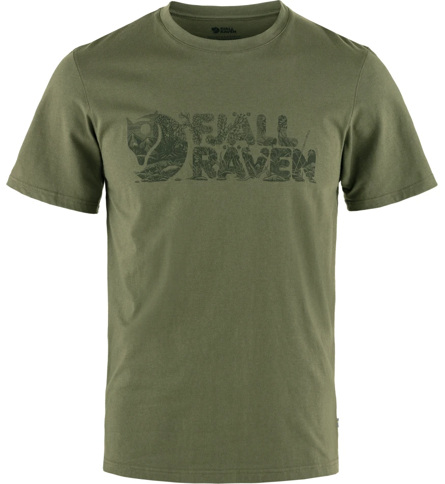Fjallraven Lush Logo T-shirt, kolor: 625 - Laurel Green