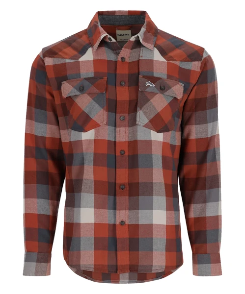 Santee Flannel, kolor: 2094 -  Auburn Red / Slate - 1