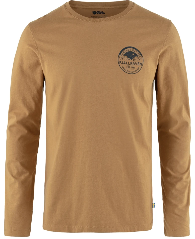 Forever Nature Badge LS T-Shirt, kolor: 232 - Buckwheat Brown