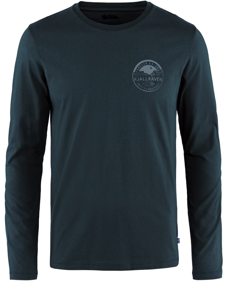 Forever Nature Badge LS T-Shirt, kolor: 555 - Dark Navy