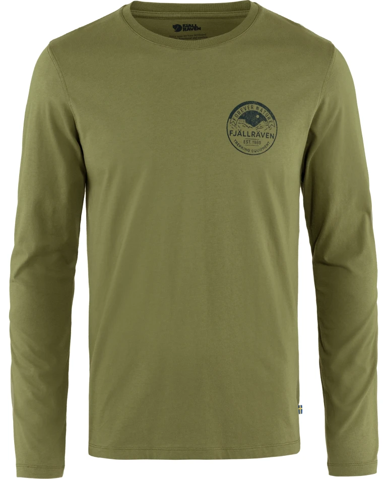 Forever Nature Badge LS T-Shirt, kolor: 677 - Caper Green