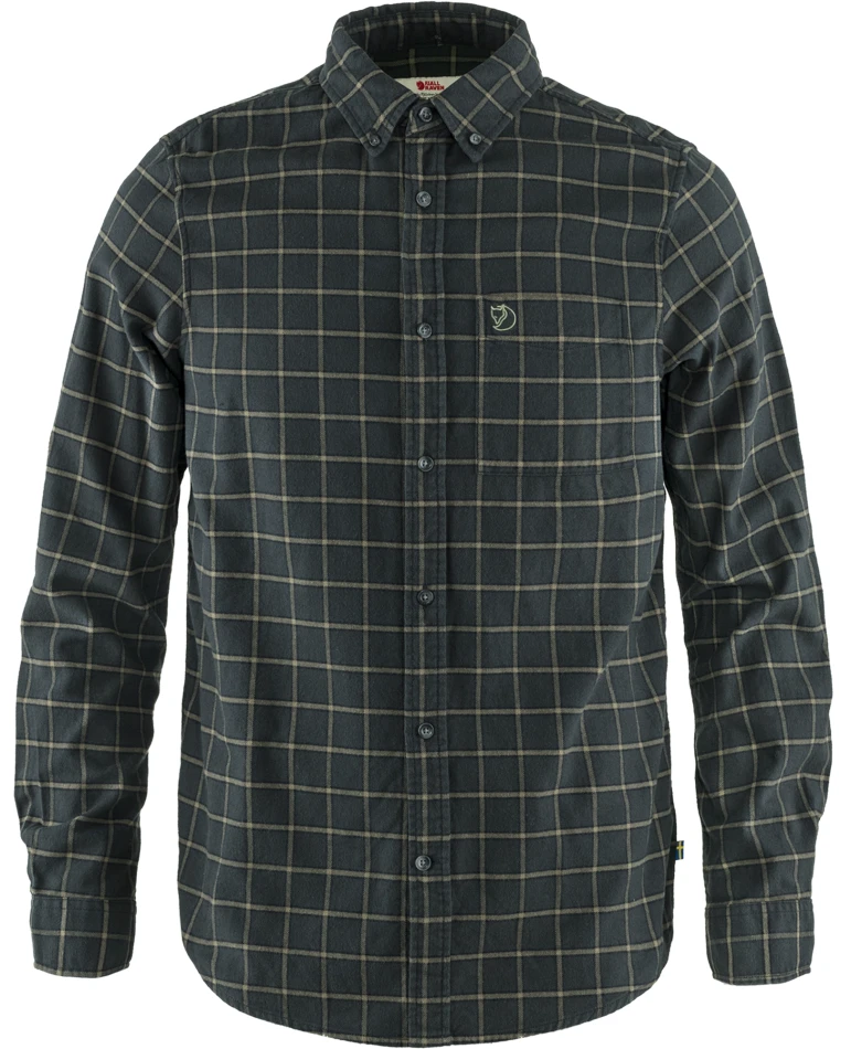 Fjallraven Ovik Flannel Shirt, kolor: 113-625 - Chalk White-Laurel Green