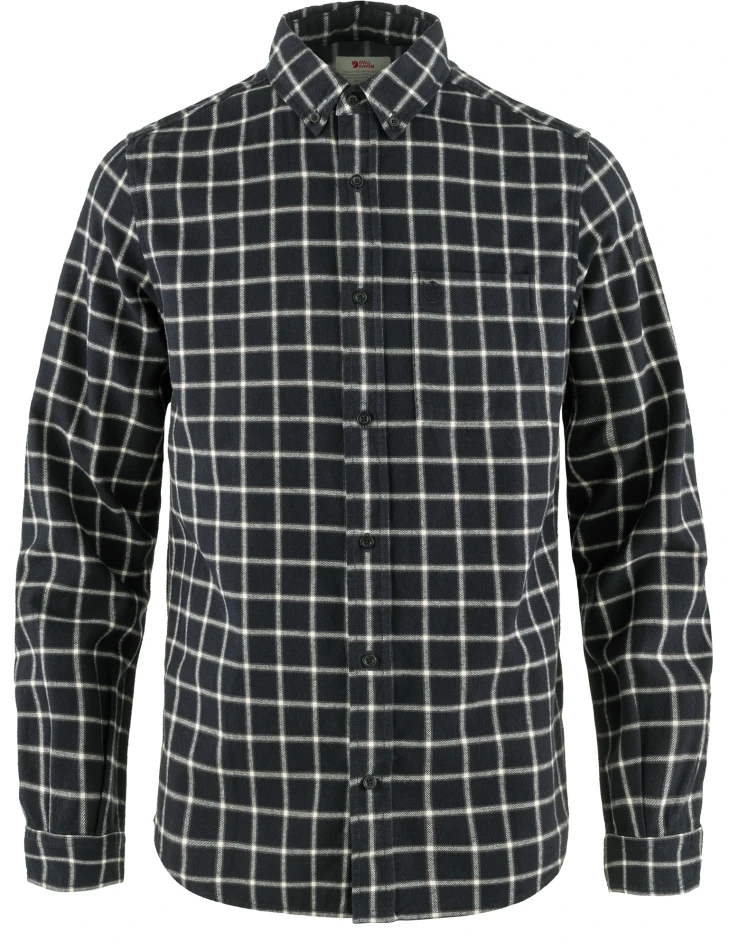 Fjallraven Ovik Flannel Shirt, kolor: 555-113 - Dark Navy-Chalk White