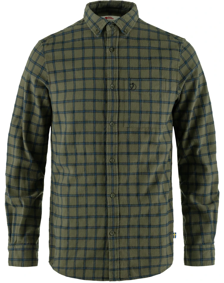 Fjallraven Ovik Flannel Shirt, kolor: 625-534 - Laurel Green-Indigo Blue