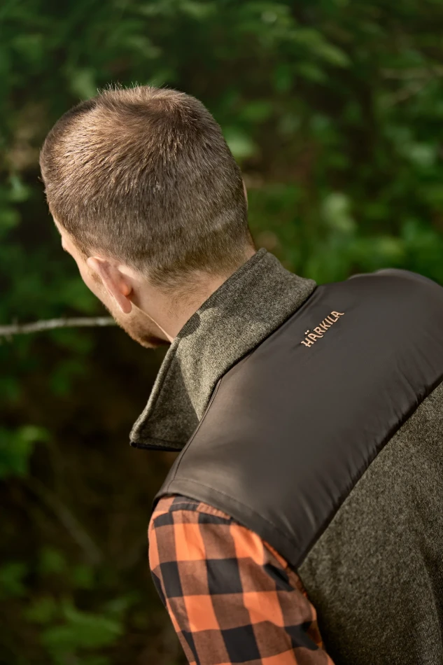 Harkila Kalix Fleece Waistcoat, kolor: Willow Green/Shadow Brown