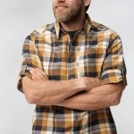 Fjallglim Shirt, kolor: 232-555 - Buckwheat Brown - Dark Navy - 4