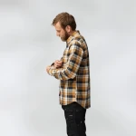 Fjallglim Shirt, kolor: 232-555 - Buckwheat Brown - Dark Navy - 6