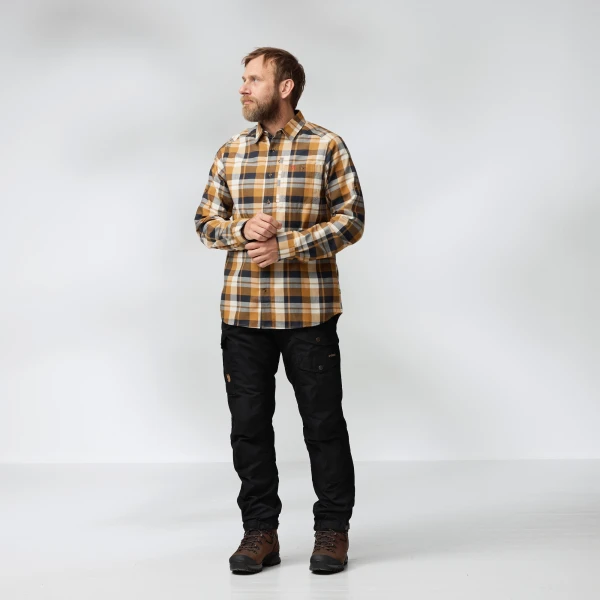 Fjallglim Shirt, kolor: 232-555 - Buckwheat Brown - Dark Navy - 7