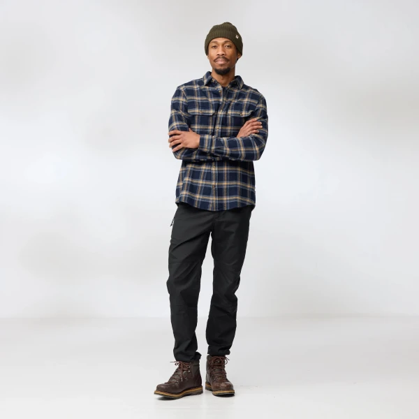 Ovik Heavy Flannel Shirt Fjallraven, kolor: 555-232 - Dark Navy-Buckwheat Brown - 2