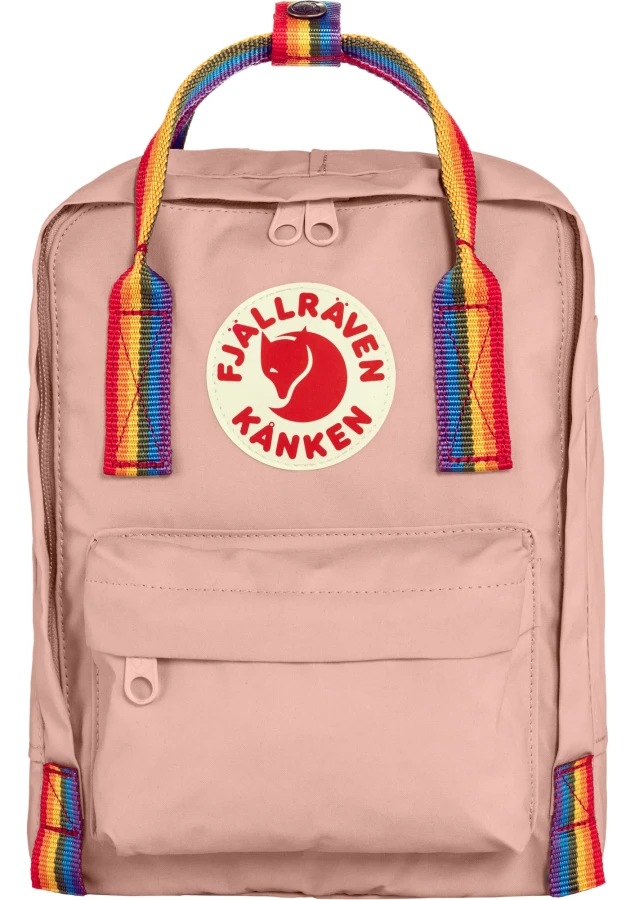 Kanken Rainbow Mini, kolor: 302-907 - Chalk Rose-Rainbow Pattern