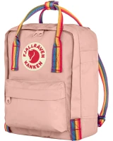 Kanken Rainbow Mini, kolor: 302-907 - Chalk Rose-Rainbow Pattern