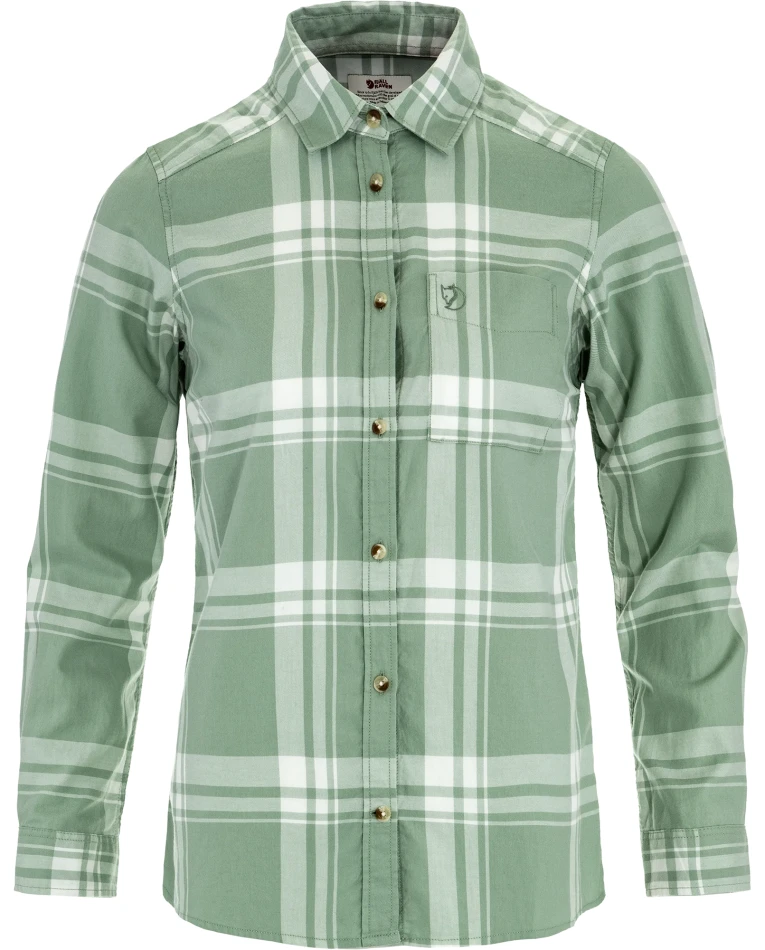 Fjallraven Ovik Lite Flannel Shirt W, kolor: 674-111-Misty Green-Eggshell
