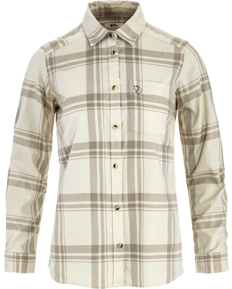 Fjallraven Ovik Lite Flannel Shirt W, kolor: 113-118 - Chalk White-Fossil