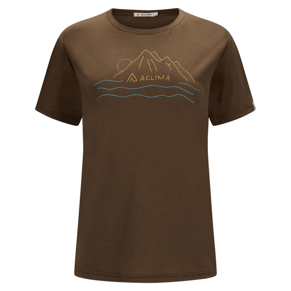 Aclima LightWool 140 Classic Tee Sunset W, kolor: 311 - Dark Earth