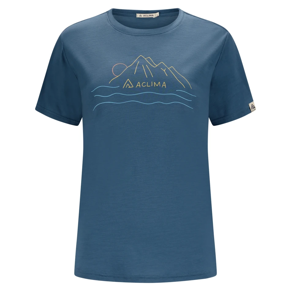 Aclima LightWool 140 Classic Tee Sunset W, kolor: 473 - Blue Fusion