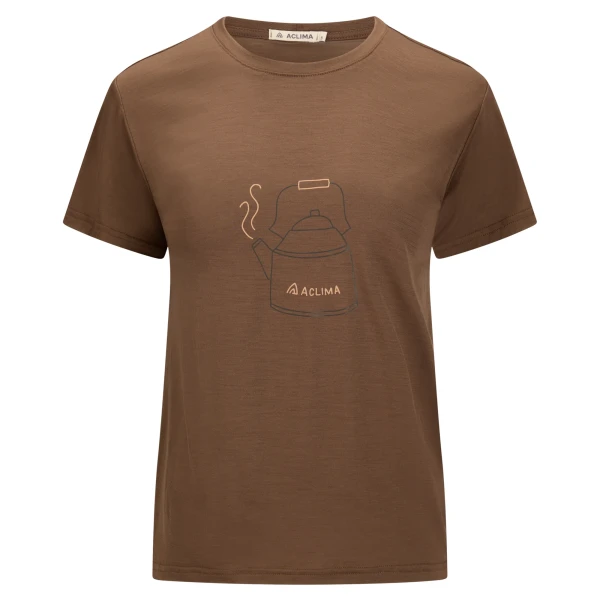 Aclima LightWool 140 Classic Tee Kettle W, kolor: 311 - Dark Earth