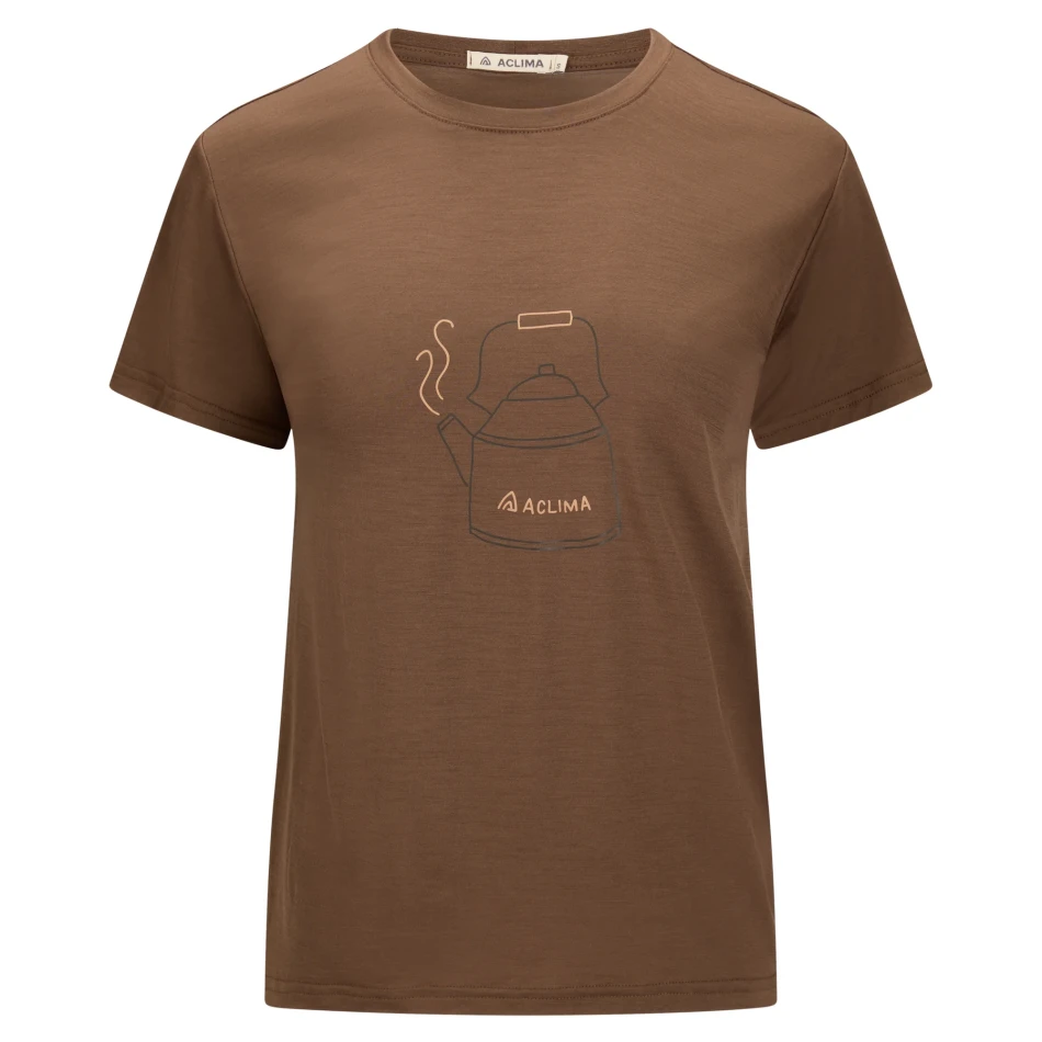 Aclima LightWool 140 Classic Tee Kettle W, kolor: 311 - Dark Earth