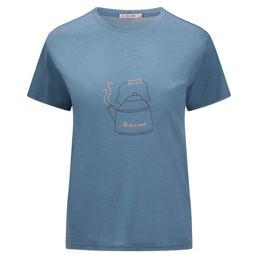 Aclima LightWool 140 Classic Tee Kettle W, kolor: 473 - Blue Fusion