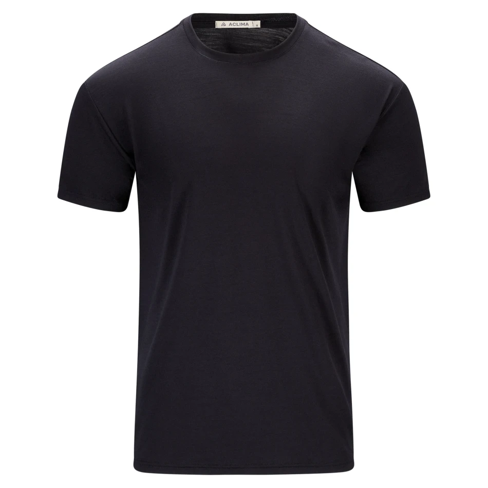 Aclima LightWool 140 Classic Tee M, kolor: 123 - Jet Black