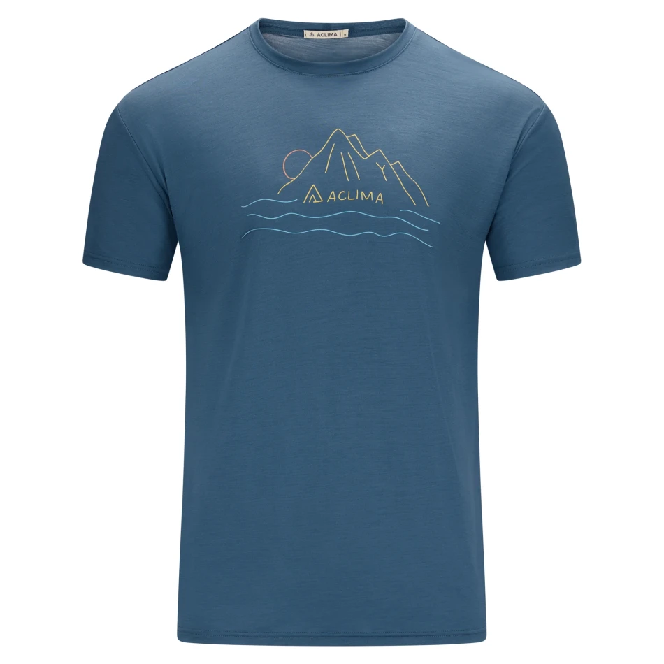 Aclima LightWool 140 Classic Tee Sunset M, kolor: 473 - Blue Fusion