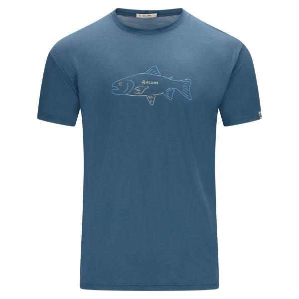 Aclima LightWool 140 Classic Tee Salmon M, kolor: 473 - Blue Fusion
