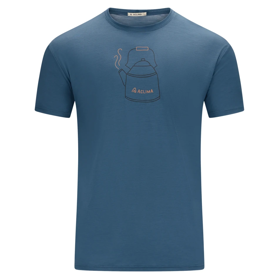 Aclima LightWool 140 Classic Tee Kettle M, kolor: 473 - Blue Fusion