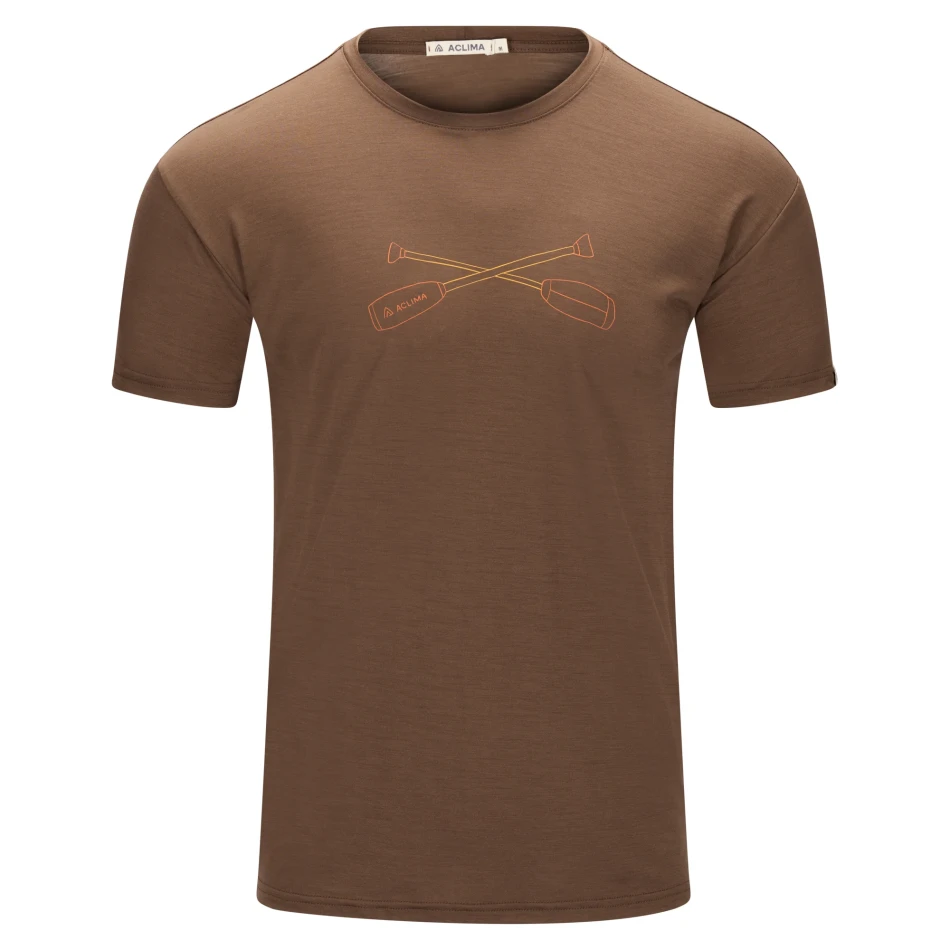 Aclima LightWool 140 Classic Tee Oars M, kolor: 311 - Dark Earth