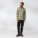 Fjallraven Ovik Lite Flannel Shirt, kolor: 625-113 - Laurel Green-Chalk White - 3