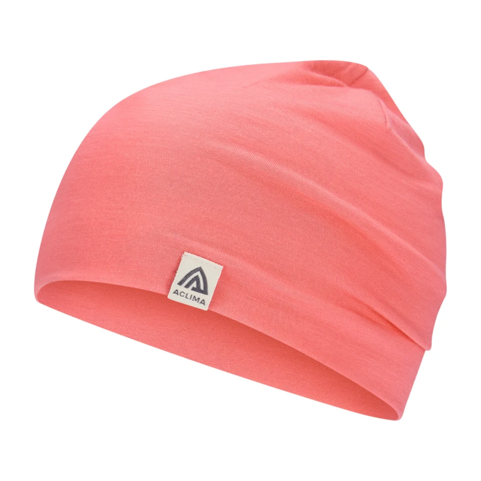 Aclima LightWool 140 Relaxed Beanie, kolor: 475 - Sun Kissed Coral