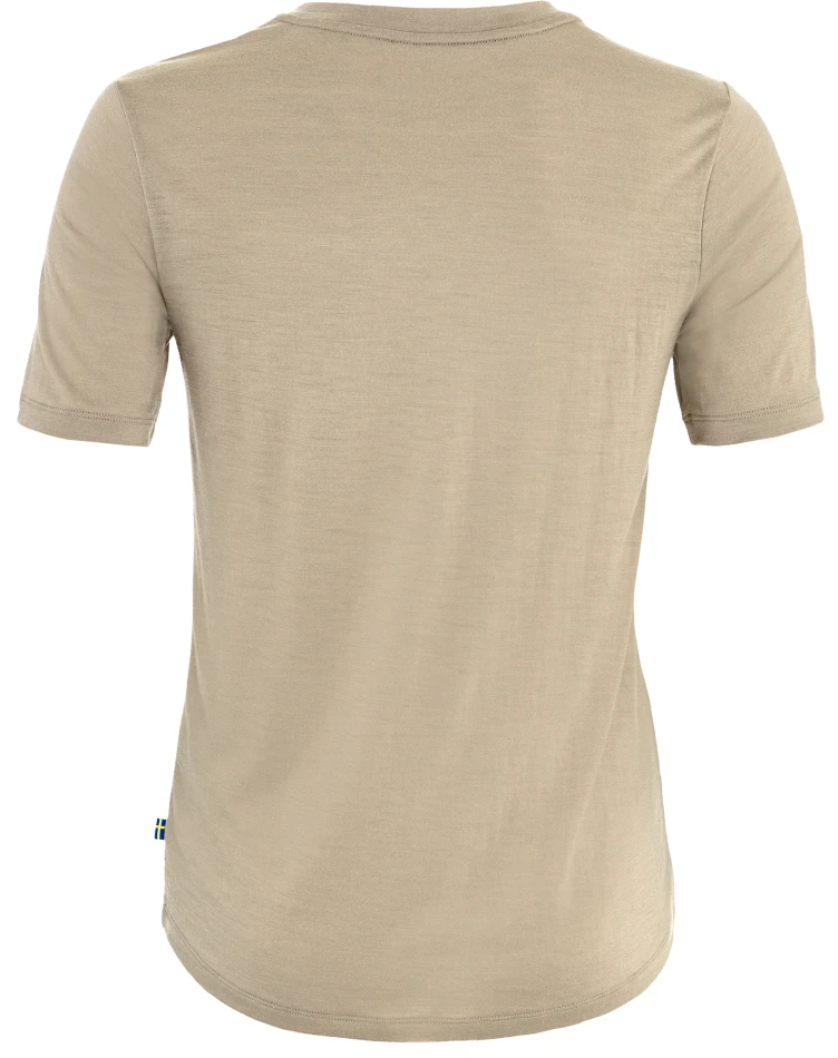 Fjallraven Hoja Lugnt Wool T-shirt W, kolor: 118 - Fossil - 2