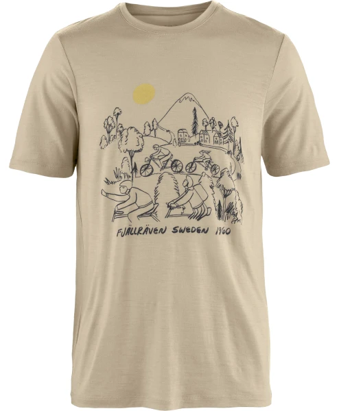 Fjallraven Hoja Lugnt Wool T-shirt, kolor: 118 - Fossil - 1