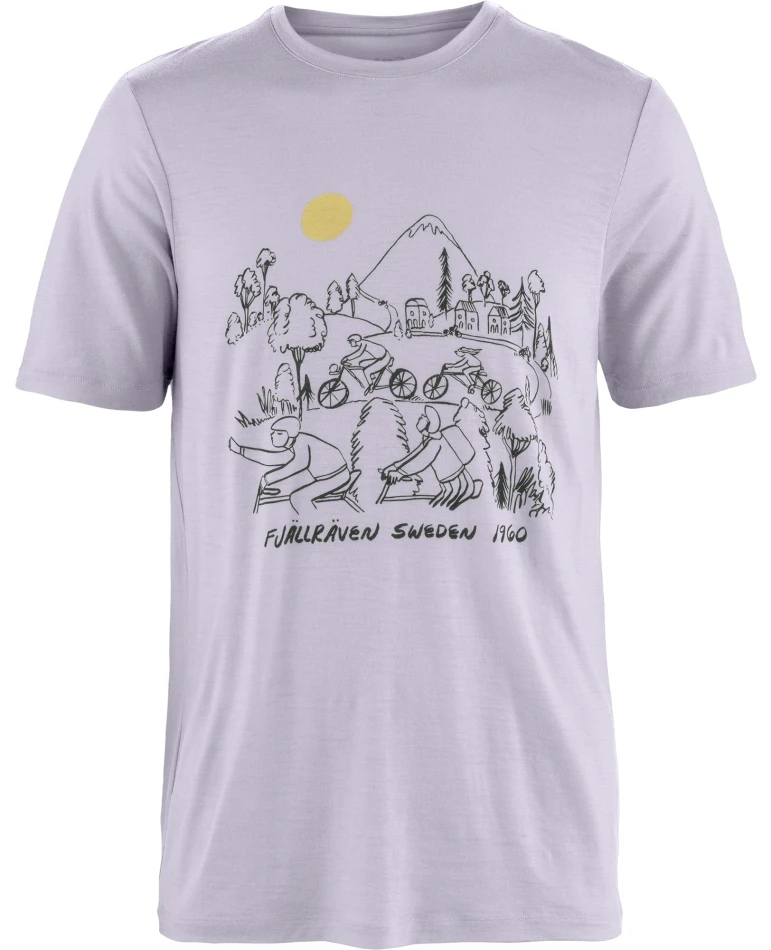 Fjallraven Hoja Lugnt Wool T-shirt, kolor: 452 - Lavender Mist - 1