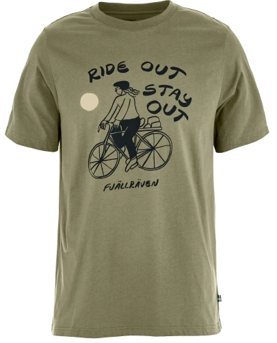 Fjallraven Hoja Ivag T-shirt - koszulka z motywem rowerowym (100% bawełna organiczna)