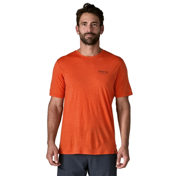 M's Capilene Cool Merino Blend Graphic Shirt, kolor: HHCO - Heritage Header:  Coal Orange - zdj poglądowe 1