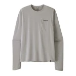 M's Long Sleeved Cap Cool Sun Shirt Fitz Roy Trout, kolor: CGSX - Crisp Grey Salt Grey X-Dye - 0