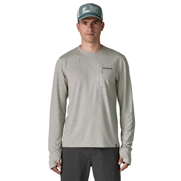 M's Long Sleeved Cap Cool Sun Shirt Fitz Roy Trout, kolor: CGSX - Crisp Grey Salt Grey X-Dye - 3