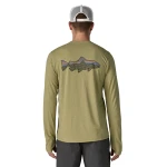M's Long Sleeved Cap Cool Sun Shirt Fitz Roy Trout, kolor: GGNX - Gumtree Green: Light Gumtree Green X-Dye - 2