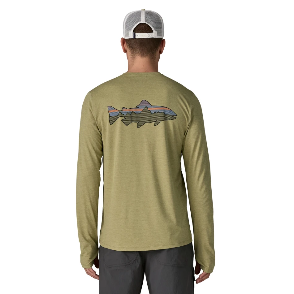 M's Long Sleeved Cap Cool Sun Shirt Fitz Roy Trout, kolor: GGNX - Gumtree Green: Light Gumtree Green X-Dye - 2