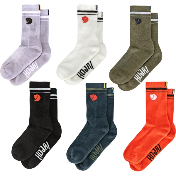 Fjallraven Hoja Socks, porównanie wariantów kolorystycznych