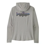 M's Long Sleeved Cap Cool Sun Hoody Fitz Roy Trout, kolor: CGSX - Crisp Grey: Salt Grey X-Dye - 1
