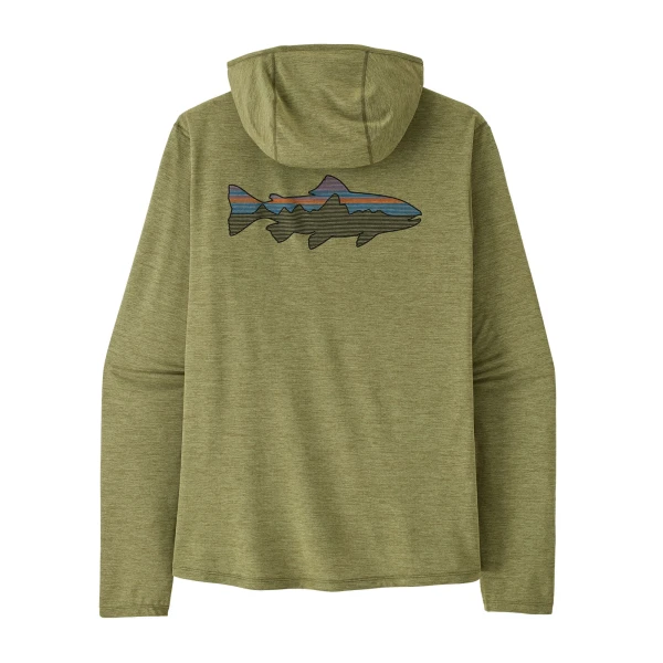 M's Long Sleeved Cap Cool Sun Hoody Fitz Roy Trout, kolor: CGBX: Caper Green Buckhorn Green X-Dye - 1