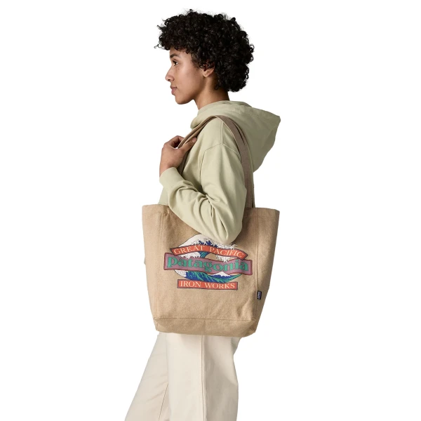 Recycled Market Tote, kolor:  GWCL - Great Waves Classic Tan - 3